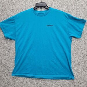 Hooey Western Original Mens XL T-Shirt Turquoise Blue Cotton Short Sleeve